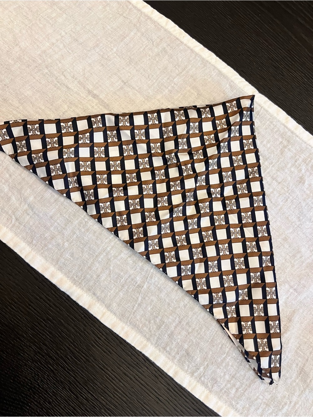 Tory Burch Geo Logo Printed Scarf